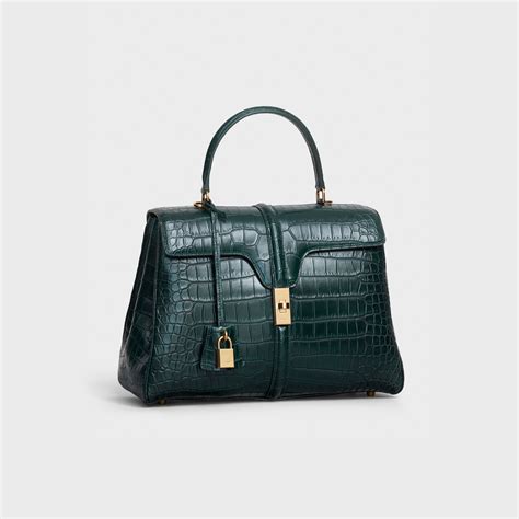 celine boston bag crocodile|celine handbags green.